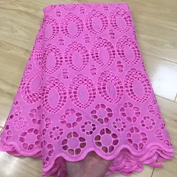 

pink swiss lace fabric nigeria lace fabric 2019 high quality lace tissu africain broderie coton suisse african fabric 5yard