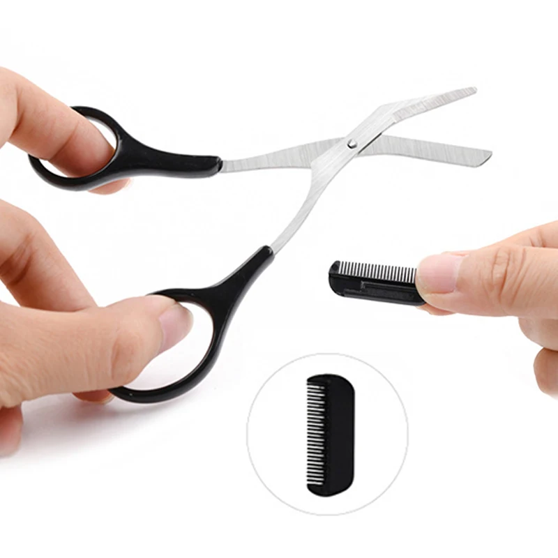 Eyebrow Trimmer Set Tweezers Scissor Comb Makeup Tools Hair Removal