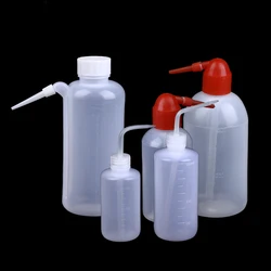 150ml 250ml 500ml 1000ml Plastic Squeeze Bottle Wash  Elbow Rinse Bottle Red White Tipped with Scale