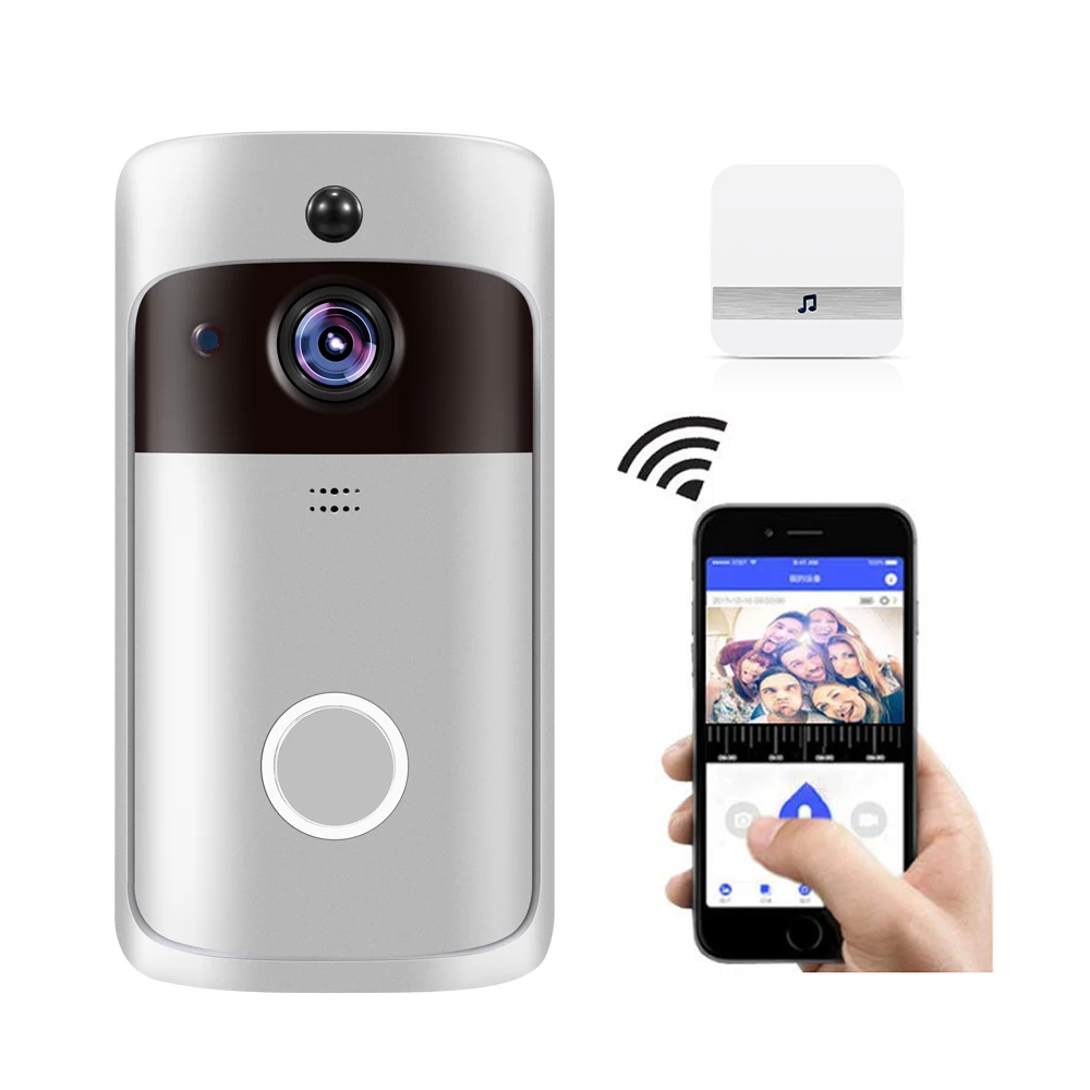 

1080P Smart Video Intercom WIFI Peephole Doorbell Camera IR Alarm Chime Door Bell Doorbell Wireless Security Camera