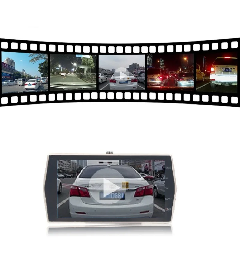 Видеорегистратор с двумя объективами Full HD 1080P " ips Автомобильный видеорегистратор Автомобильная Камера фронтальная+ задняя камера ночного видения видео регистратор g-сенсор режим парковки WDR