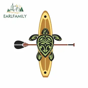 

EARLFAMILY 13cm x 11.6cm for Black Green Tribal Turtle Anime Car Stickers Occlusion Scratch Refrigerator Decal Window Graphics