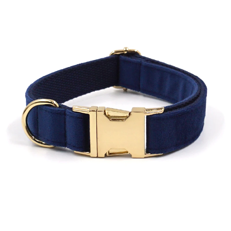 Luxury Royal Blue Velvet Dog Harness