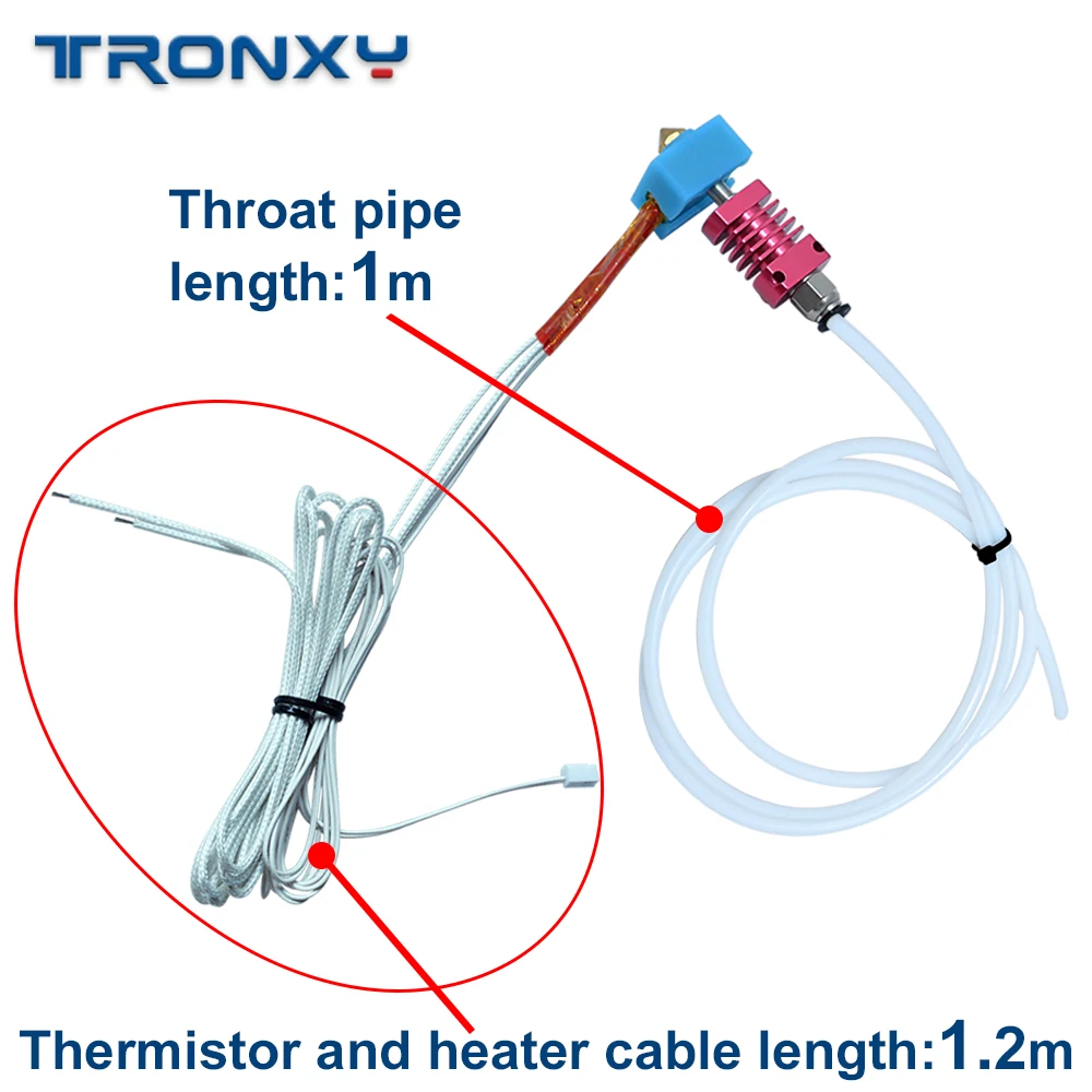 Tronxy Upgrade Kit MK10 24V 50W кабель нагревателя 100K Термистор 3d принтер J-head hotend для 1,75 мм филаментный экструдер 0,4 мм сопло