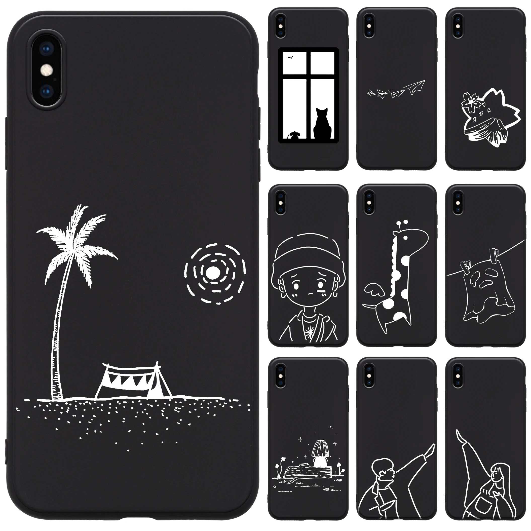 Чехол для телефона Xiaomi Mi Note 10 Pro Lite CC 9 9E 9T SE A3 8 Mi10/9/9T/9SE/8 Cute Island Cat Boy Girl Sakura Design