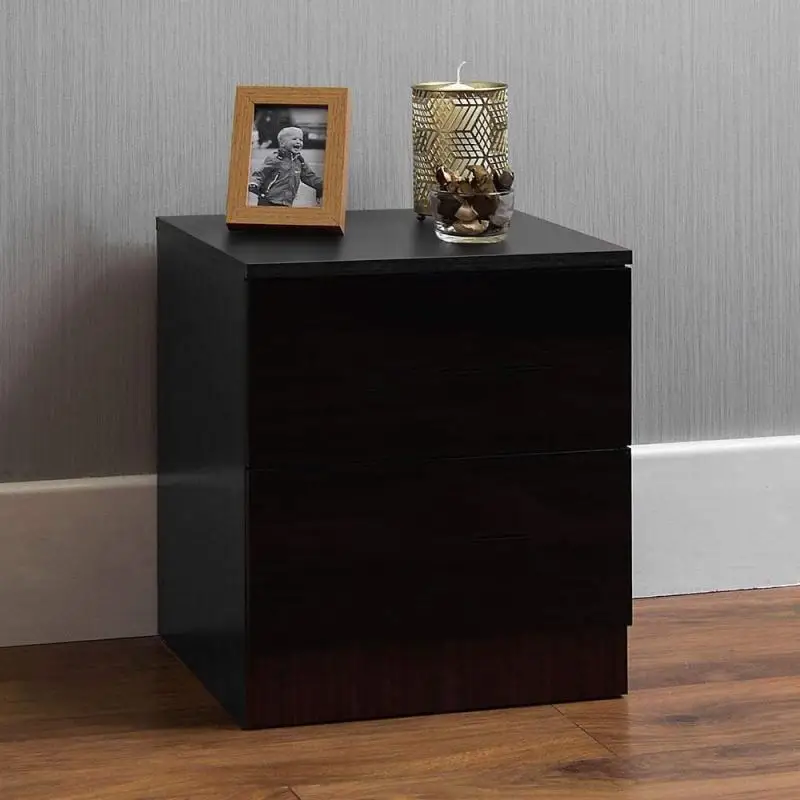 Bedroom Furniture White/Black Hanging Bedside Tables Two Drawers Side Table Convenient Storage 40x30x30cm HWC | Мебель