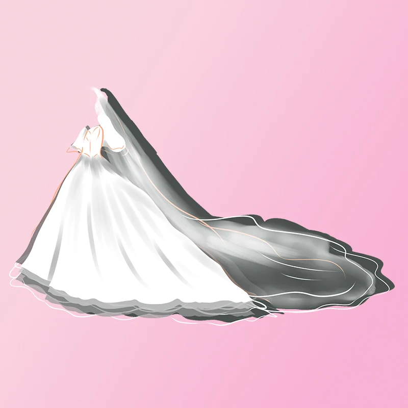 

3 Meters 1 Layer Beautiful Veil Only sold with Dress together Not sold separately Veil matching the wedding dress without Comb