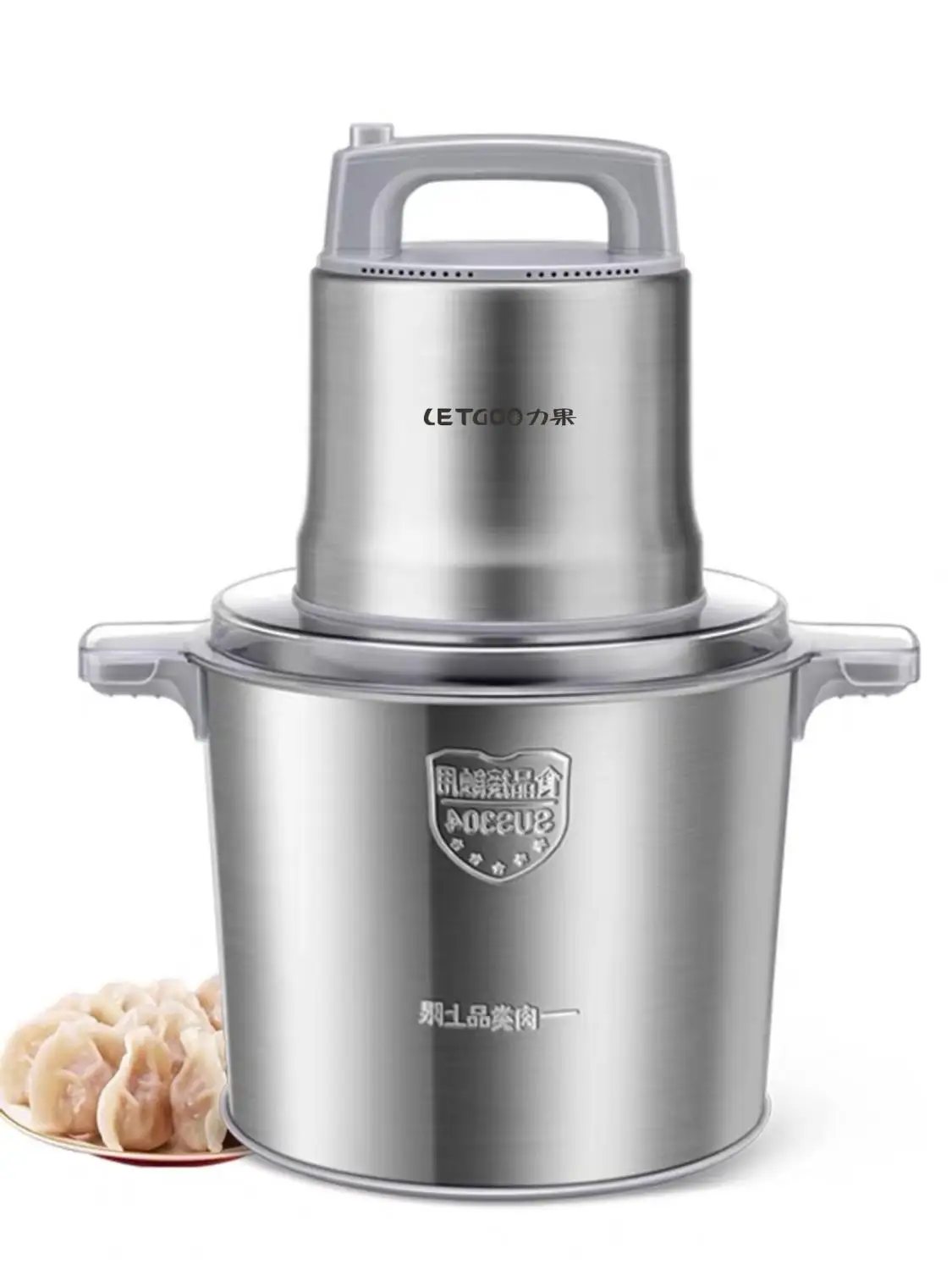Commercial 8L Stainless Steel Meat Grinder Automatic 1200W High Power Minced Mixer Pepper Vegetable Shredder | Бытовая техника
