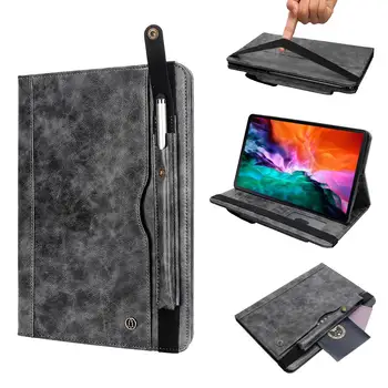 

For iPad Pro 12.9 11 2020 Case Leather Cover Smart Wake Pencil Holder Chargeable Tablet PU Leather Case For iPad Pro 12 9 2020