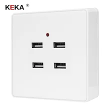 KEKA 2/4 порт USB Высокая мощность настенное крепление розетка зарядное устройство адаптер питания вилка настенное электрическое настенное зарядное устройство адаптер зарядка 4000 мА