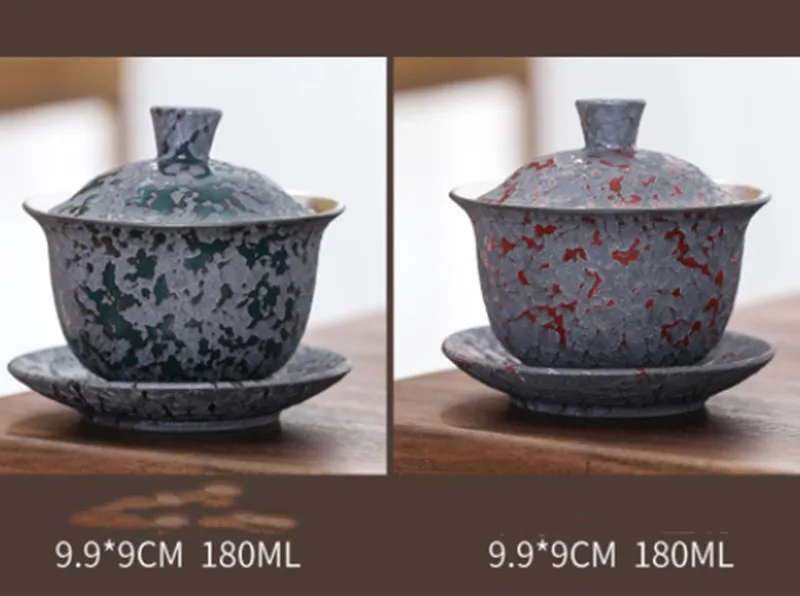 Gaiwan 999 sterling silver gaiwan, three-part, ceramic tea bowl, retro tea, ready for home
