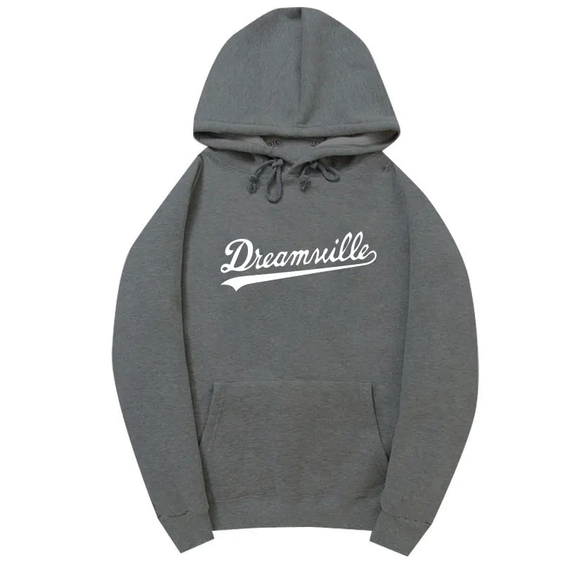 Новинка; худи Для мужчин хип-хоп DREAMVILLE Коул Логотип с капюшоном Swag письмо флисовые J худи с принтом Cole зимние толстовки Мужские пуловер