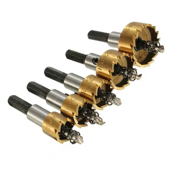 

5pcs HSS Hole Saw Stainless Steel Alloy Metal Milling Cutters Drill Bit Set 16/18.5/20/25/30mm With Wrenches