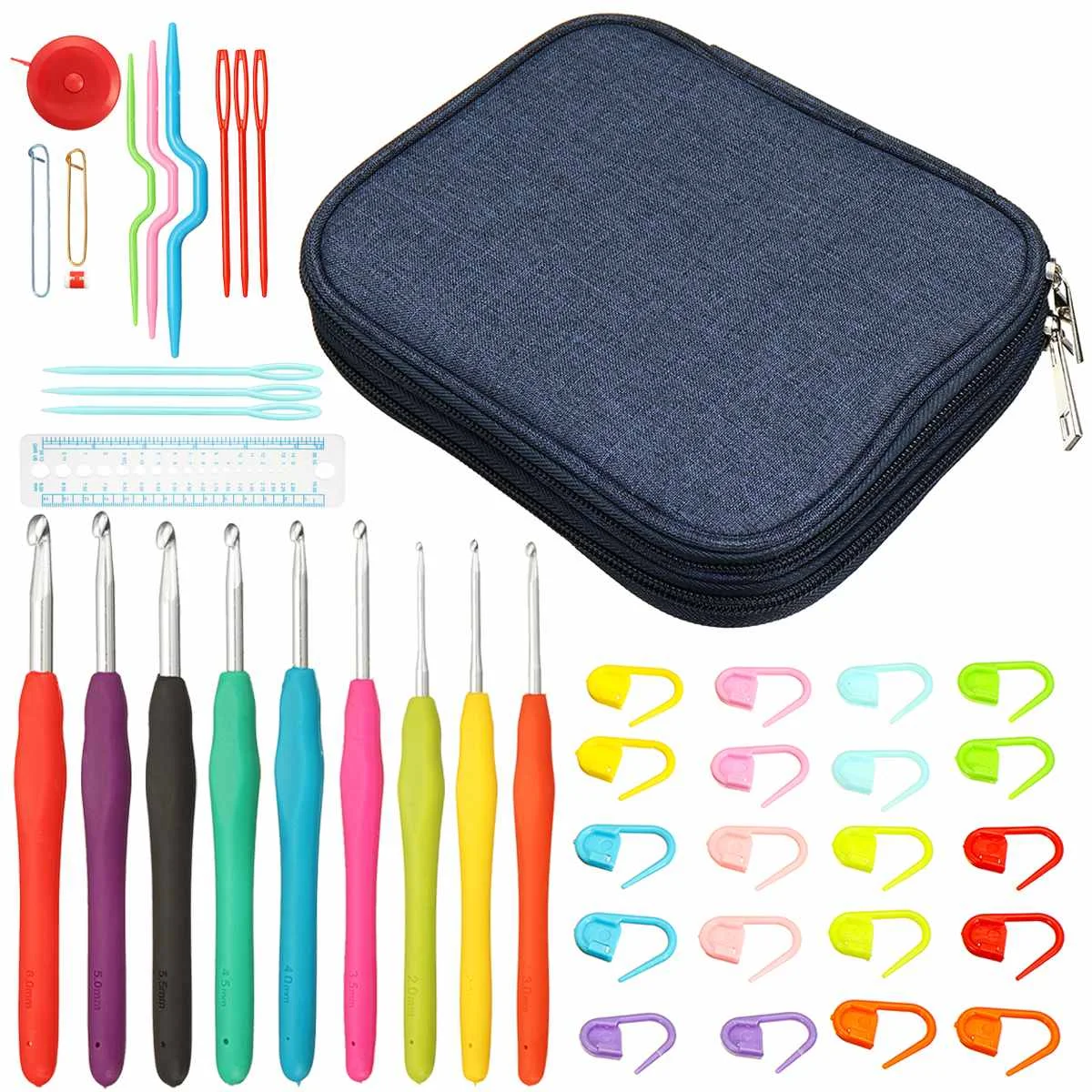#^Special Price 45Pcs/Lot Crochet Hooks Sewing Tools Set Knitting Needles Stitches Yarn Organizer With Storage Bag Sorting Case Kit Craft Tools #^Special Price 45Pcs/Lot Crochet Hooks Sewing Tools Set Knitting Needles Stitches Yarn Organizer With Storage Bag Sorting Case Kit Craft Tools
