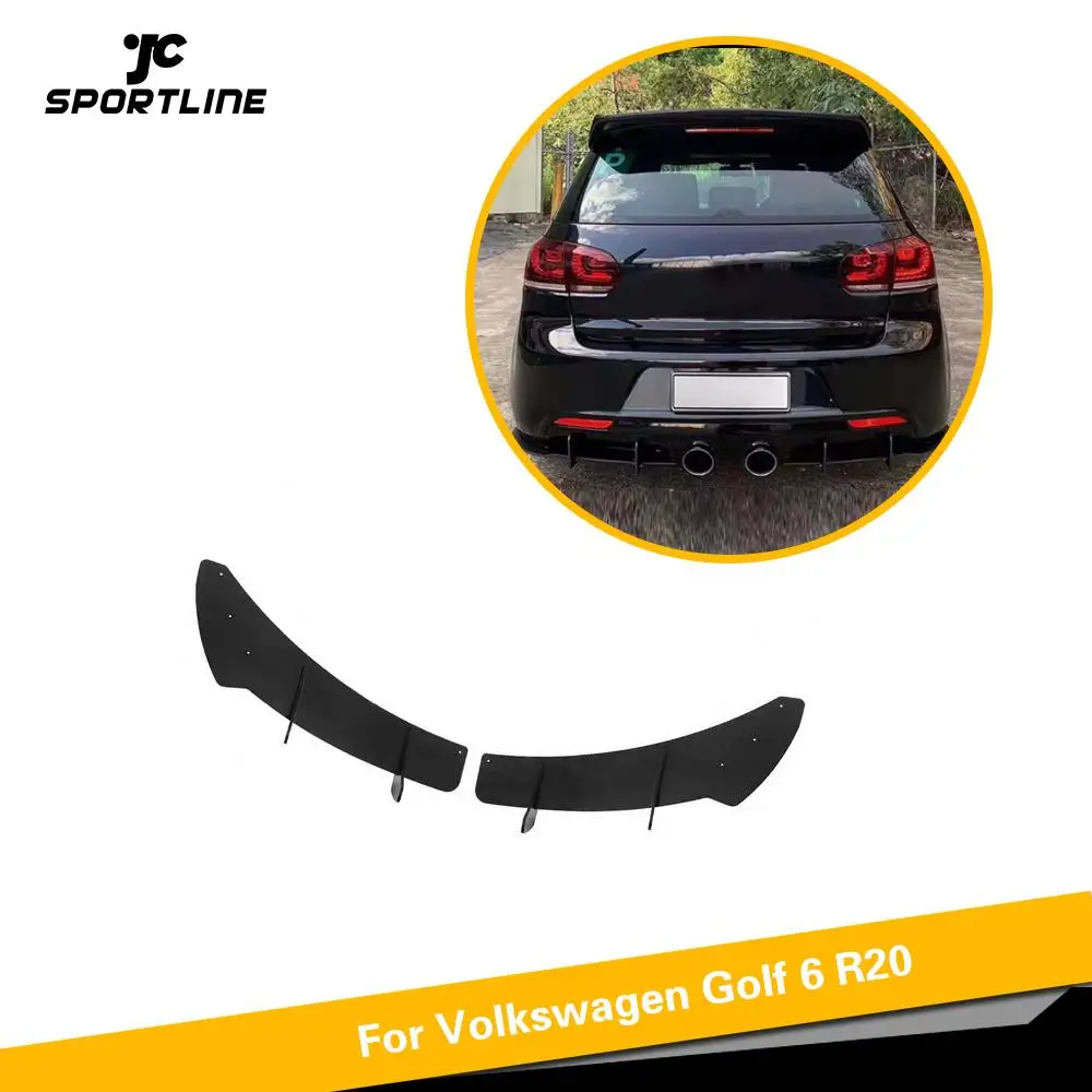 Автомобильный задний диффузор для губ разветвители плавники для Volkswagen VW Golf 6 VII GTI R20 плавники Акула Стиль бампер крышка разветвители ABS черный