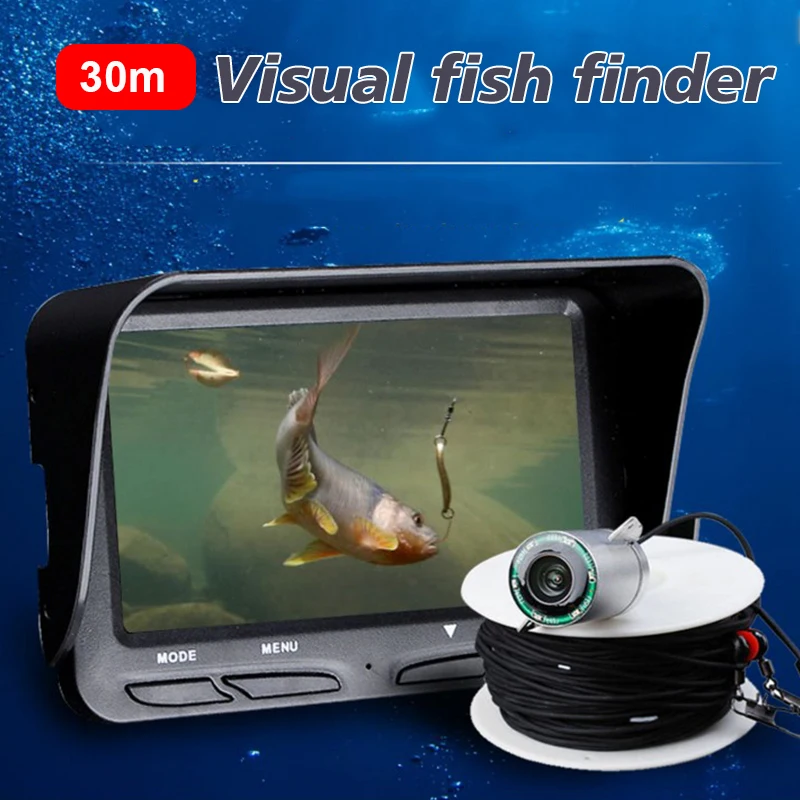 

Fish Finder Diving Lamp Bait Fishing Camera Durable 30M LED Black Technology 720P Underwater Kit Pc7070 6h 4.3 Inches