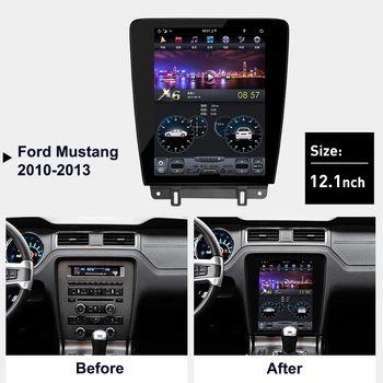 

PX6 2 Din Car Radio Bluetooth Screen Android 9.0 GPS Navigation Multimedia Player For Ford Mustang 2013 2012 AutoRadio Head Unit