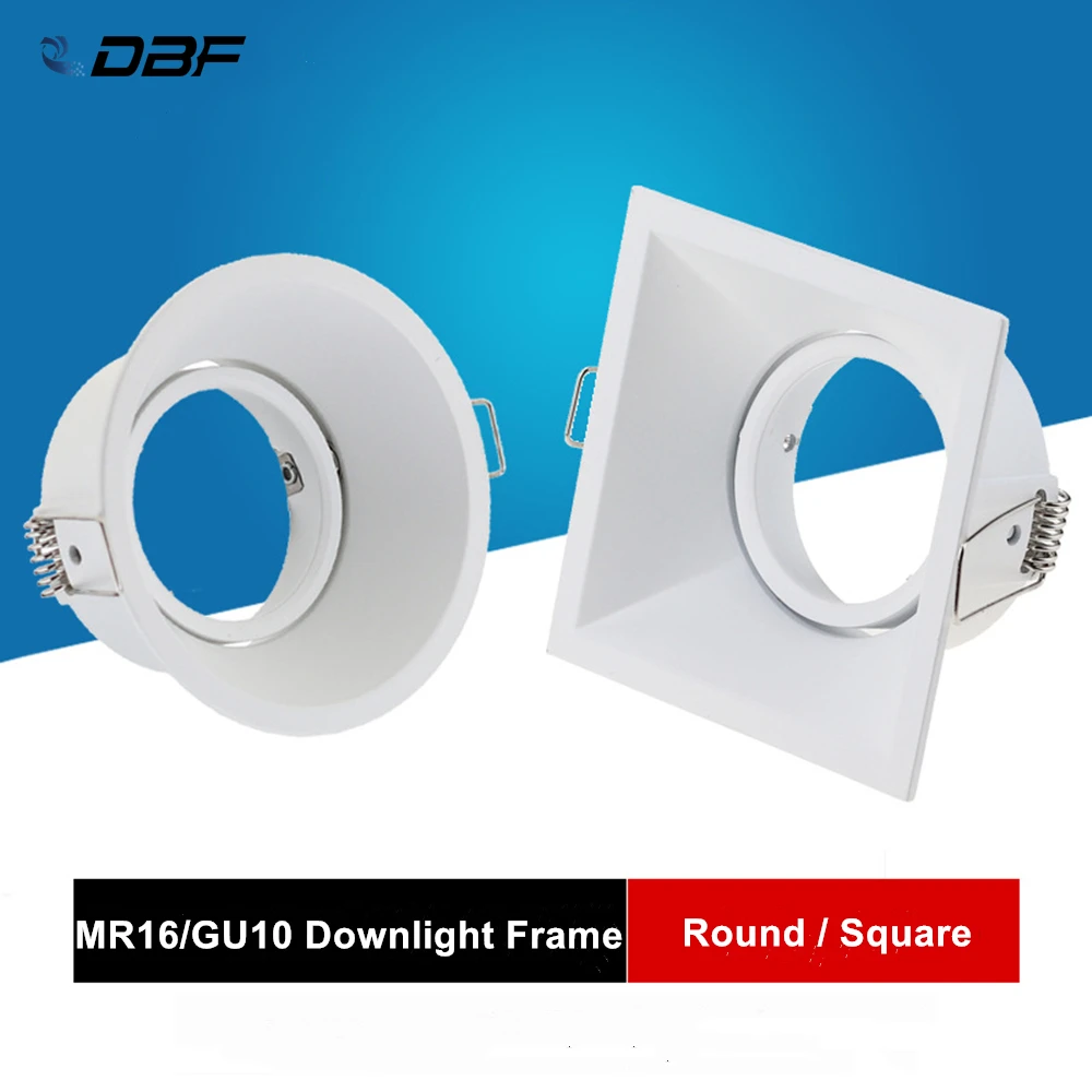 downlight led [DBF]Anti Glare Recessed Ceiling Lighting Frame LED Downlights Fitting GU5.3 GU10 MR16 Without Bulb Changeable Base Socket Light bathroom downlights