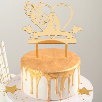 

Cake topper 13x18 cm "Love forever", color gold
