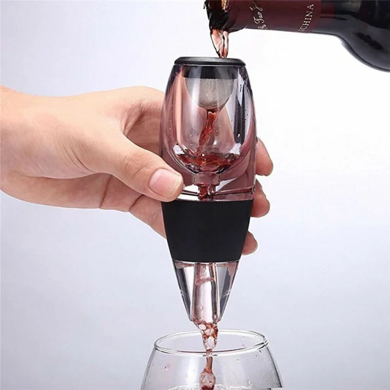 

New Magic Mini Red Wine Aerator Filter Decanter Essential Wine Quick Aerator Wine Hopper Filter Set Wine Equipment