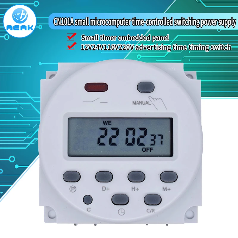 Таймер CN101A 12 В 24 110 120 220 230 240 с цифровым ЖК-дисплеем | Электронные компоненты и
