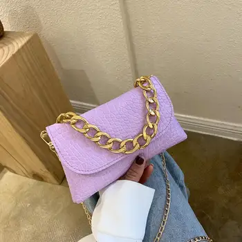 

Women Chain Shoulder Messenger Bags Ladies Chain Fashion Ladies Shoulder Messenger Bag Leather Totes Cutch Purse Handbag 2020