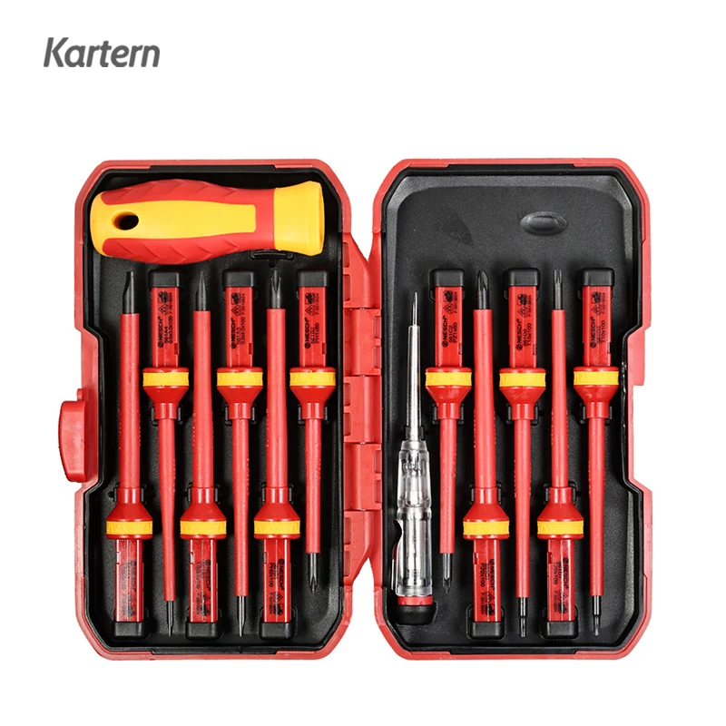 Набор изолированных отверток KARTERN 13 в 1 Parafusadeira Precision Multi Torx Магнитный Бит Phillips Kit