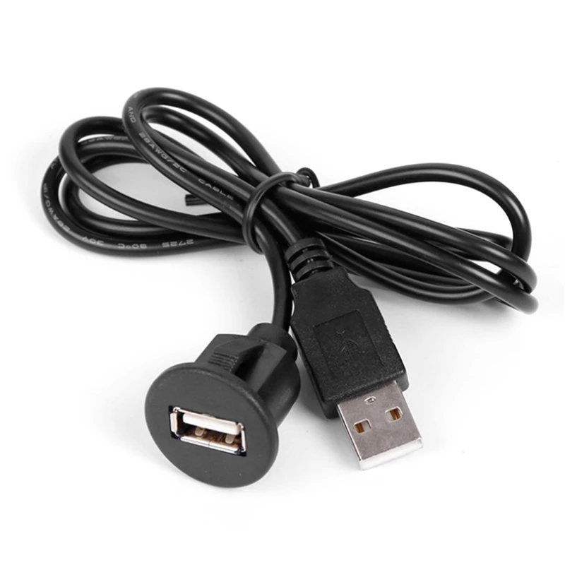 

2m PC Car Dash Board Mount USB 2.0 Male To Female Socket Extension Panel Cable