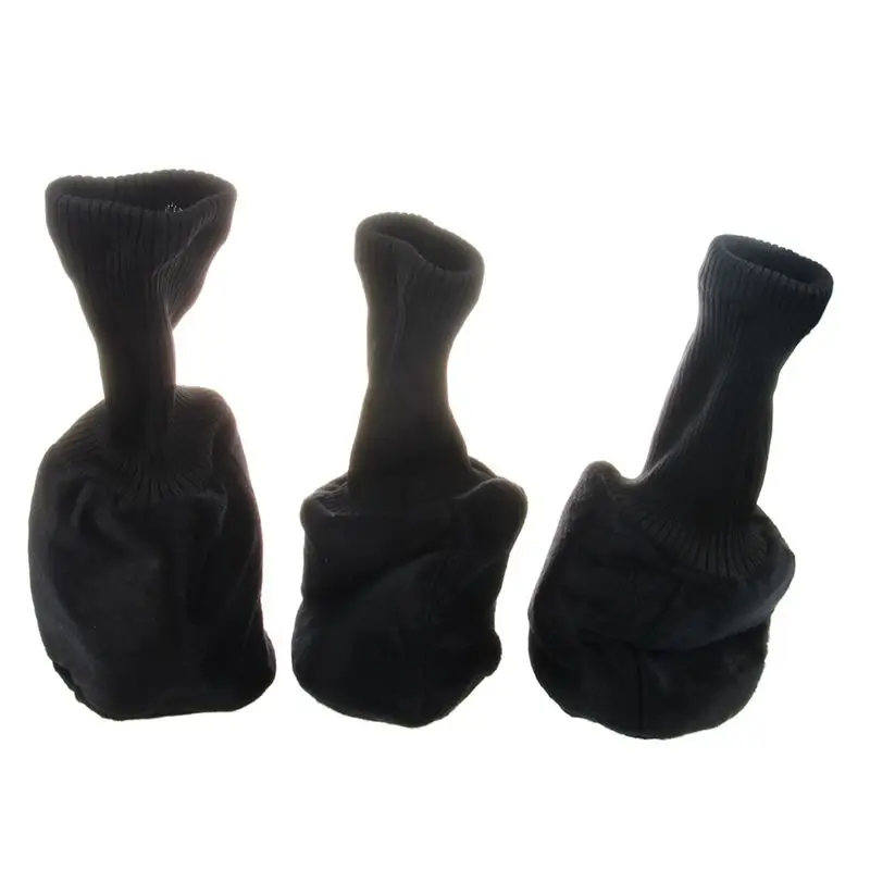 Набор из 3 черных чехлов для головы гольф клуба с длинным вырезом защита 1 5|Клюшка