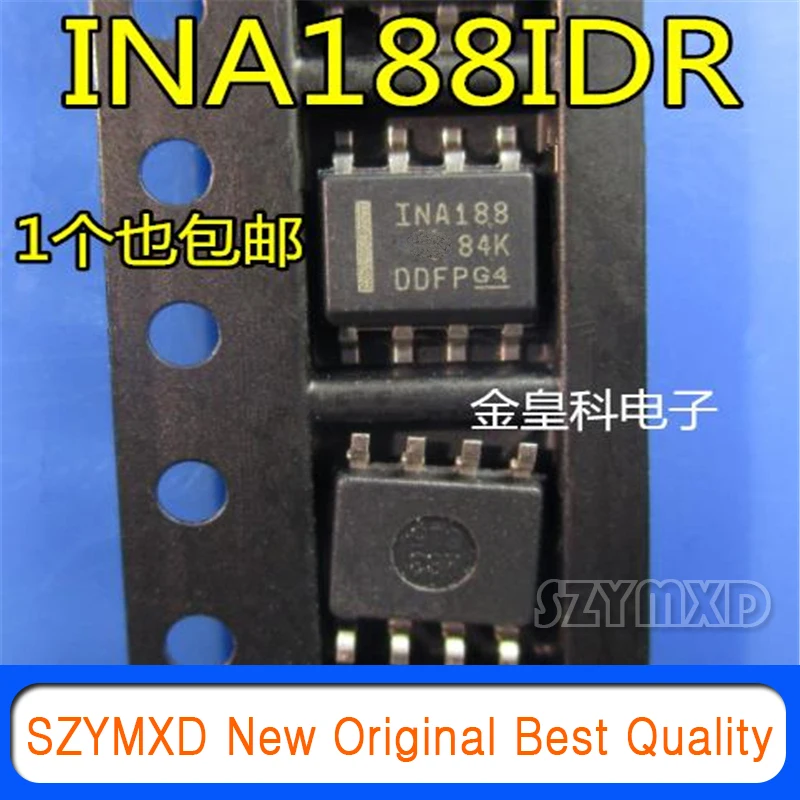 5Pcs/Lot New Original INA188IDR INA188 SOIC8 Zero Drift rail-to-rail Output Instrumentation Amplifier Full Swing Chip In Stock |