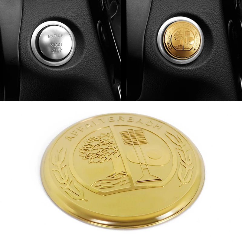

Gold Start Stop Button Sticker for AMG Mercedes W212 W210 W204 W202 CLA GLA CLS Mercedes Accessories Multimedia Button Sticker