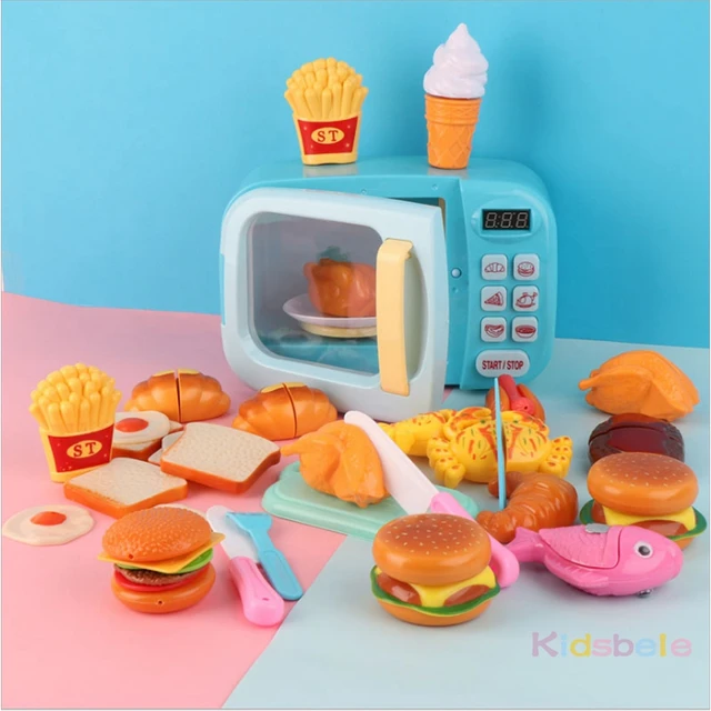 Kid's Kitchen Toys Simulation Microwave Oven Educational Toys Mini Kitchen  Food Pretend Play Cutting Role Playing Girls Toys - Kitchen Toys -  AliExpress