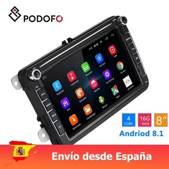 

Podofo 8'' Android 8.1 Car Multimedia Player Touch Screen Support Bluetooth GPS FM AM Radio Receiver 2 din Car MP5 Player