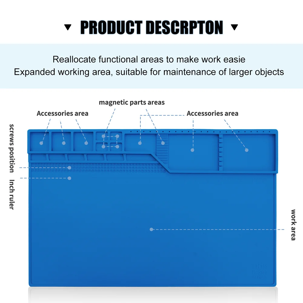 Large Size Heat-resistant Magnetic Silicone Mat for Heat Gun