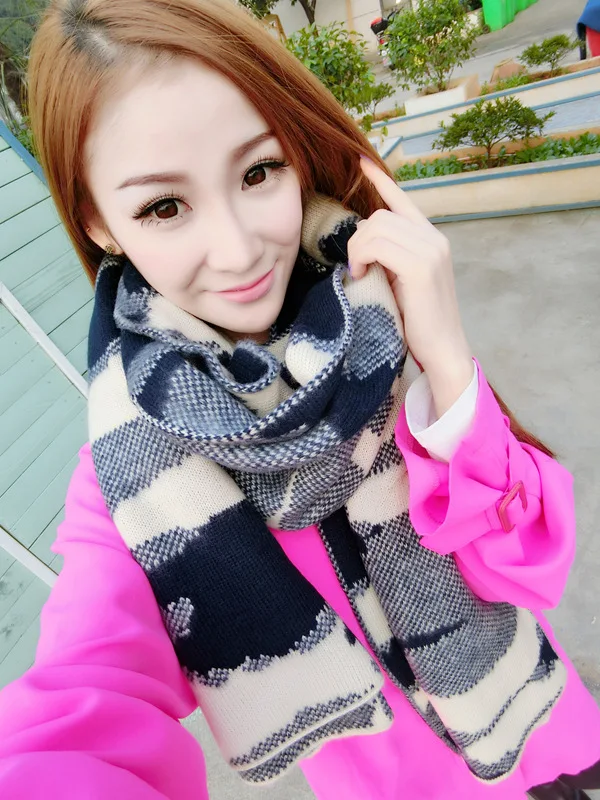 

Europe and the United States new Leopard pattern camouflage cashmere napped scarf for men and women couples autumn and winter