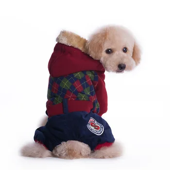 

Dog Clothes Pet Clothes Winter New Style Thick Pet Clothes Dog Clothes England College Pet Clothing