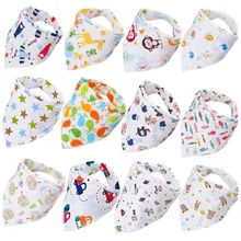 Детский нагрудник из чистого хлопка, треугольный переплет, детский хлопок двойной слой, застежка-защелка для новорожденных, головной платок, нагрудный шарф, весна-лето