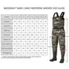 Bassdash Bare Camo Neoprene Chest Fishing Hunting Waders for Men with 600 Grams Insulated Rubber Boot Foot in 8 Sizes ► Photo 2/6