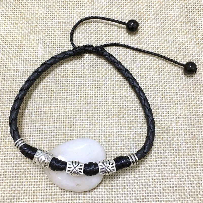 Handmade Braided Leather Rope Anklet Women's Evil Eye Charm