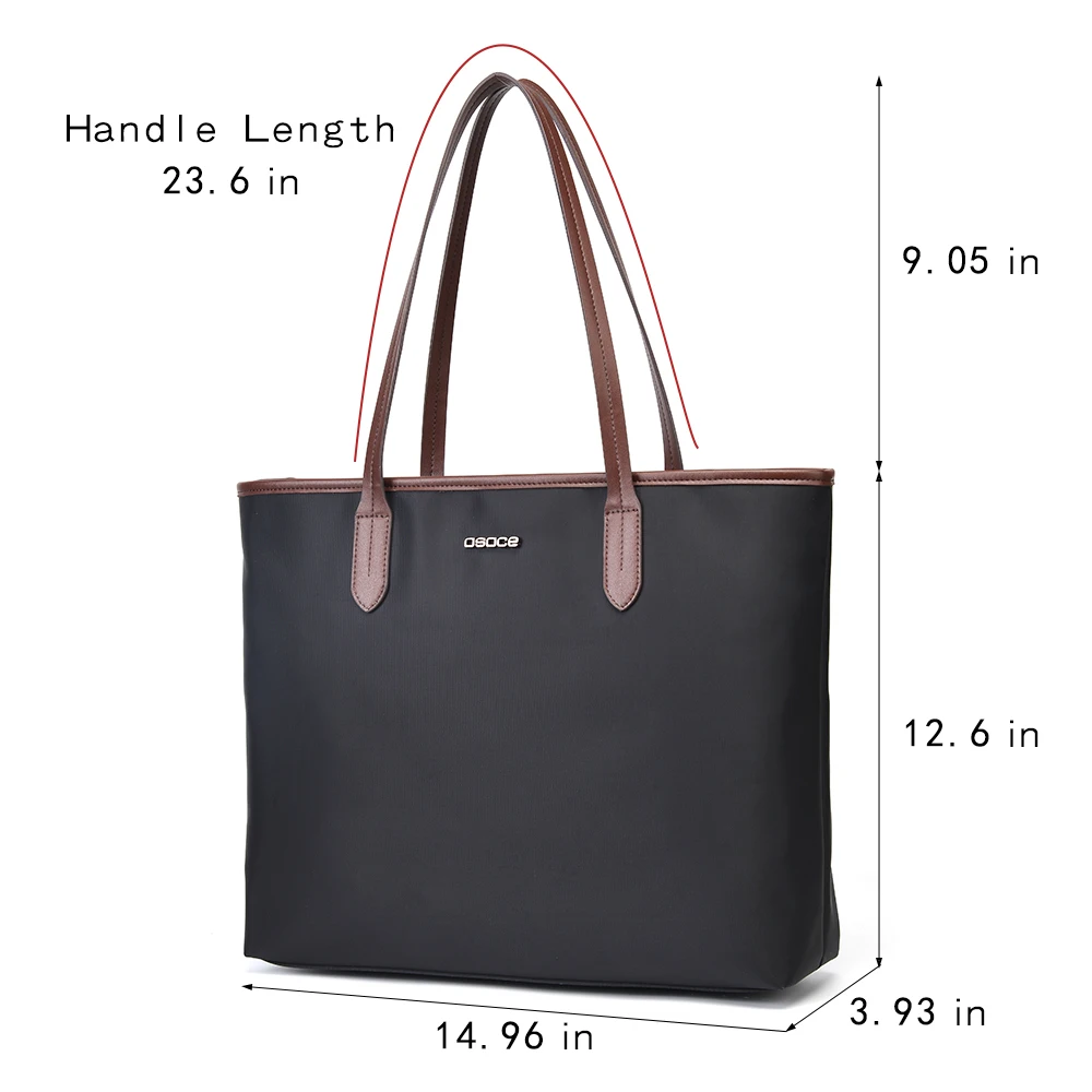 OSOCE Briefcase Office 15.6 '' Laptop Totes For Women Business Nylon Waterproof Handbag Ladies Office Water Resistant Travel Bag