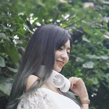 

Portable Handheld Fan Mini Portable Outdoor Necklace Neck Fan 3 Speeds 180 Degree Rotating Adjustment For Home Travel d5