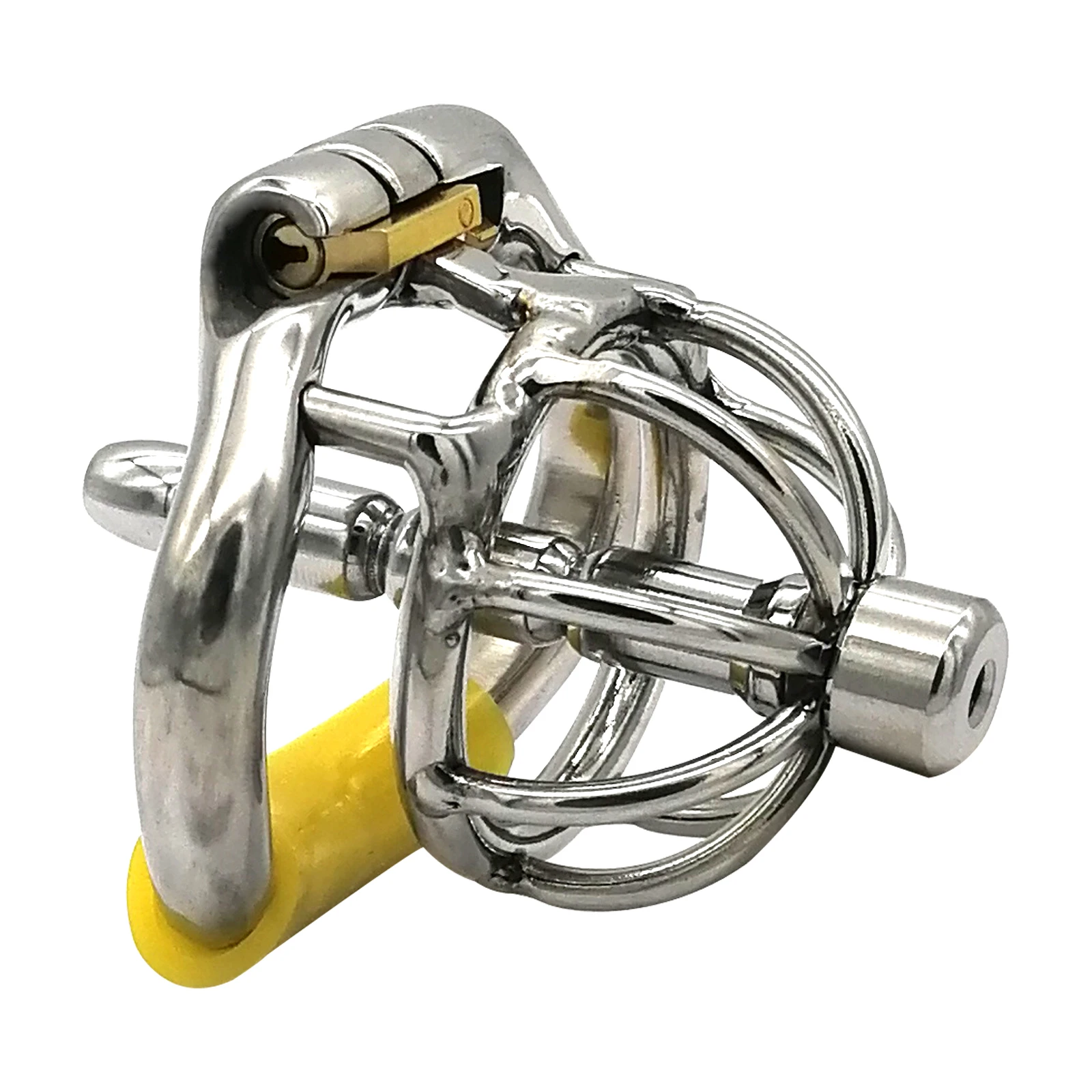 Ergonomic Stainless Steel Stealth Lock Male Chastity Device With