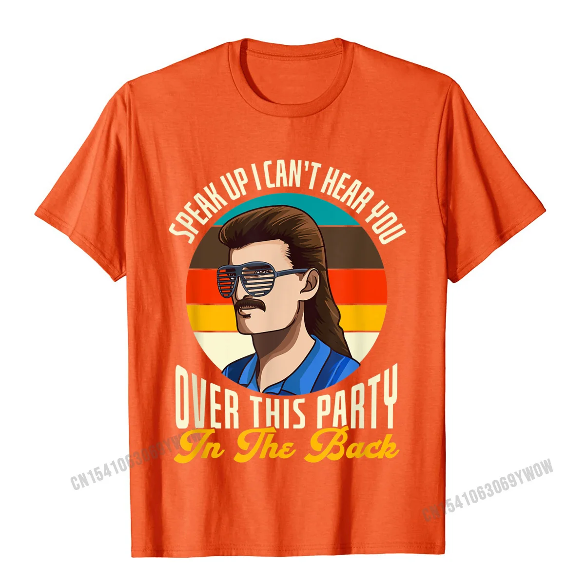 2021 New Birthday Custom Short Sleeve Top T-shirts Summer/Autumn Crew Neck Cotton Tops T Shirt for Men T Shirts Normal Funny Redneck Shirt Redneck Gift Funny Redneck Mullet T-Shirt__89 orange