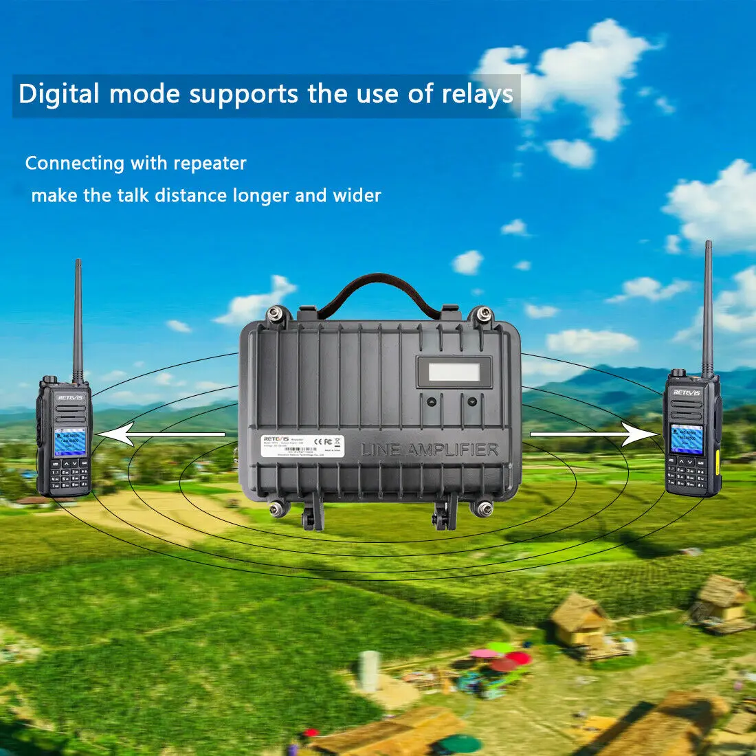 DMR цифровая рация 5 Вт 2 шт. Retevis RT72 УВЧ VHF Двухдиапазонная двухсторонняя радиосвязь