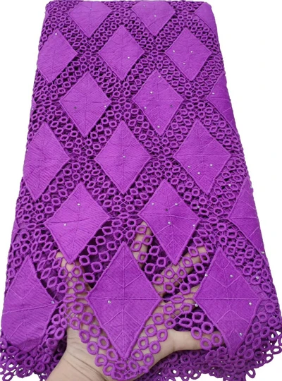 Высокое качество Африканский водорастворимый шнур кружевной ткани модный стиль гипюр шнур сетевой шнурки с камнями для нигерийских HTB82 - Цвет: AS PICTURE 2