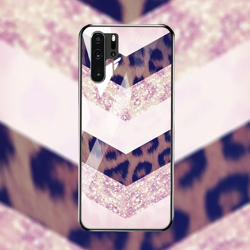 Чехол для телефона из закаленного стекла для huawei P30 P20 pro чехол, стеклянный цветочный для huawei P30 P20 lite P20 lite чехол, задняя крышка - Цвет: M091