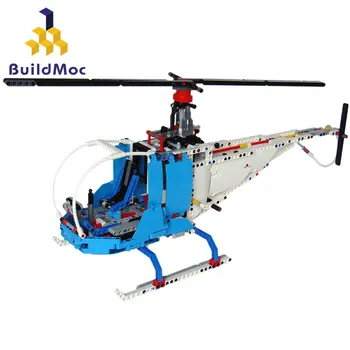 

Buildmoc City Police Airplane Building Blocks Technic Little Antelope Nighthawk Helicopter Airport Brigade Bricks Toys for Kids