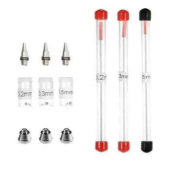 

ABEST 0.2mm, 0.3mm, 0.5mm airbrush nozzle airbrush needle nozzle cap replacement parts for Airbrush Spray Gun Sprayer Accessorie