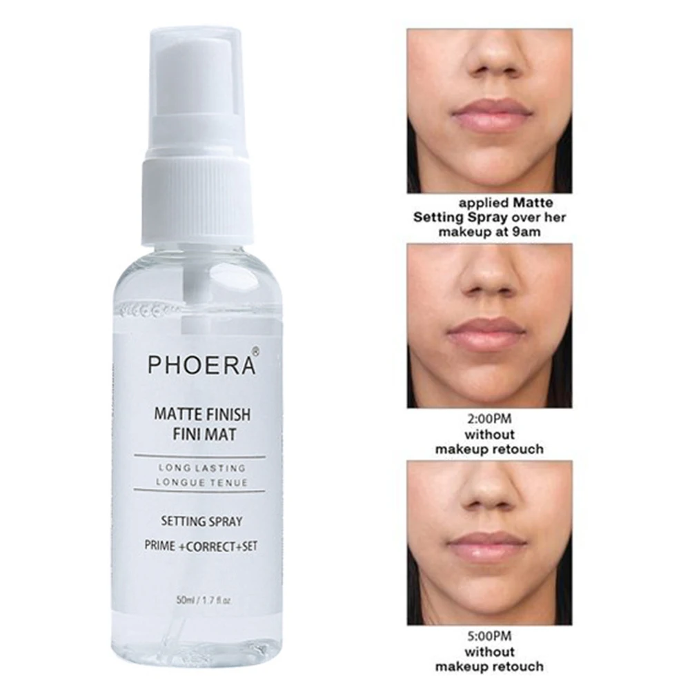 PHOERA50ml спрей для макияжа увлажняющий стойкий фиксатор основы матовая отделка