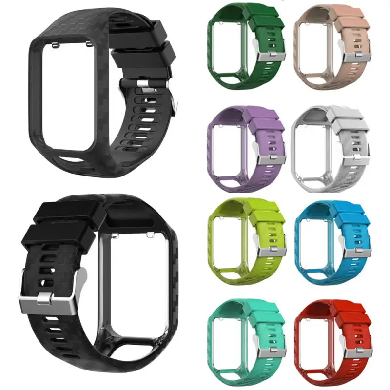Горячая твердый силикон зерна ремешок для TomTom Runner 2& 3/Golfer 2/Spark 3 gps часы